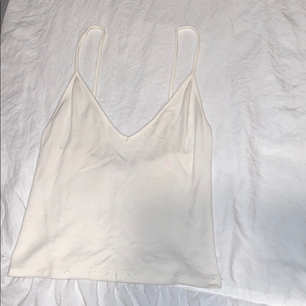 white crop top